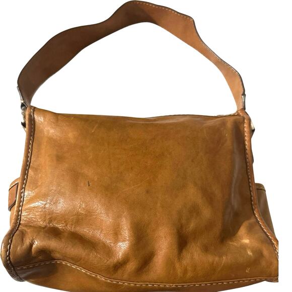 Michael Kors Vintage Leather Minimal Hobo Shoulder Bag single-strap side pockets - Picture 2 of 14